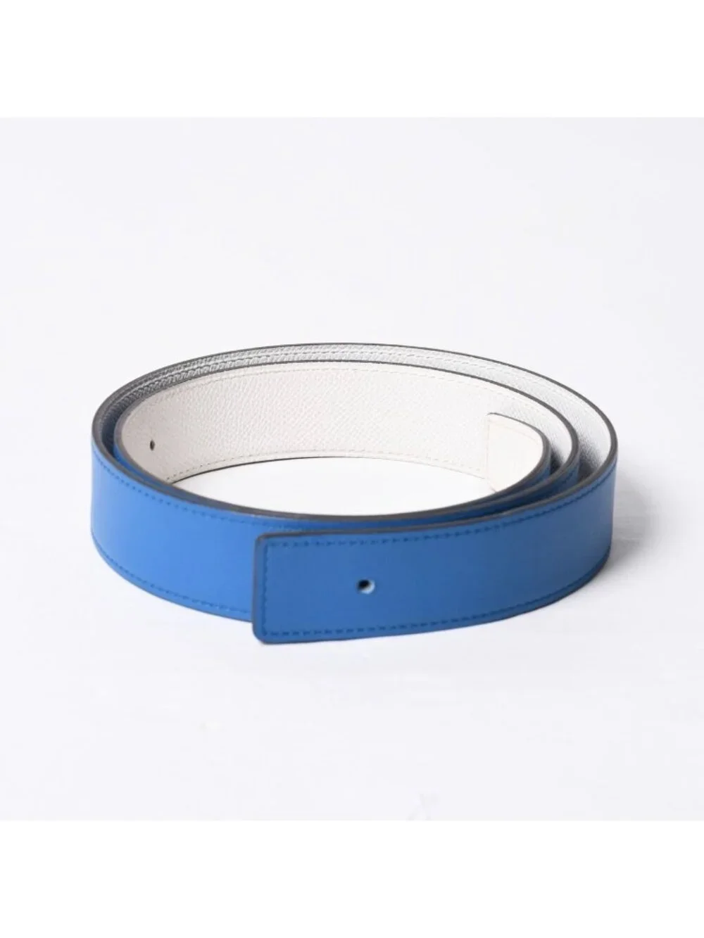 Hermes Belt Buckle H Logo Diamond Reversible Blue White Silver